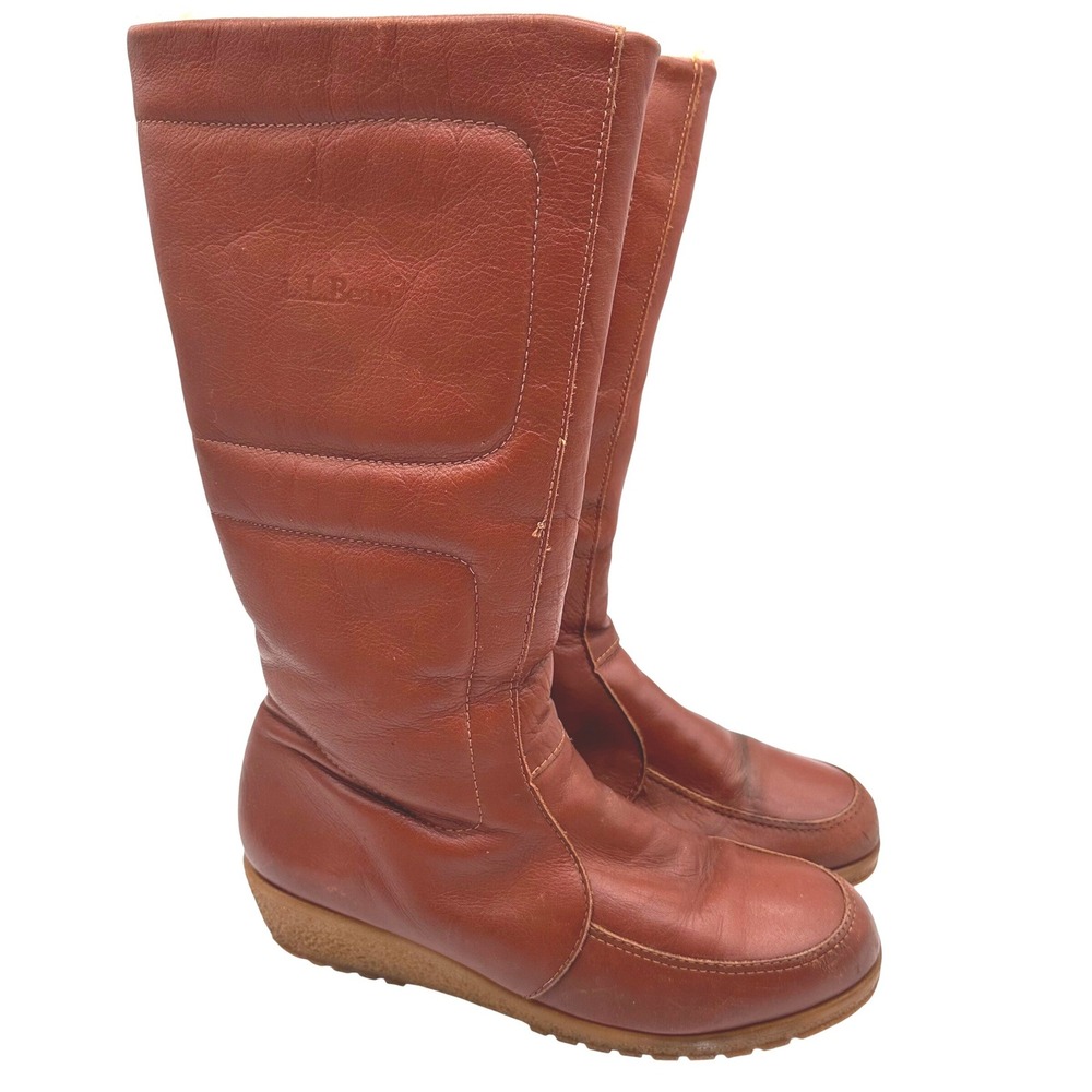 Vintage LL Bean Blondo Brown Leather Shearling Lined Winter Boots Women 8 Canada